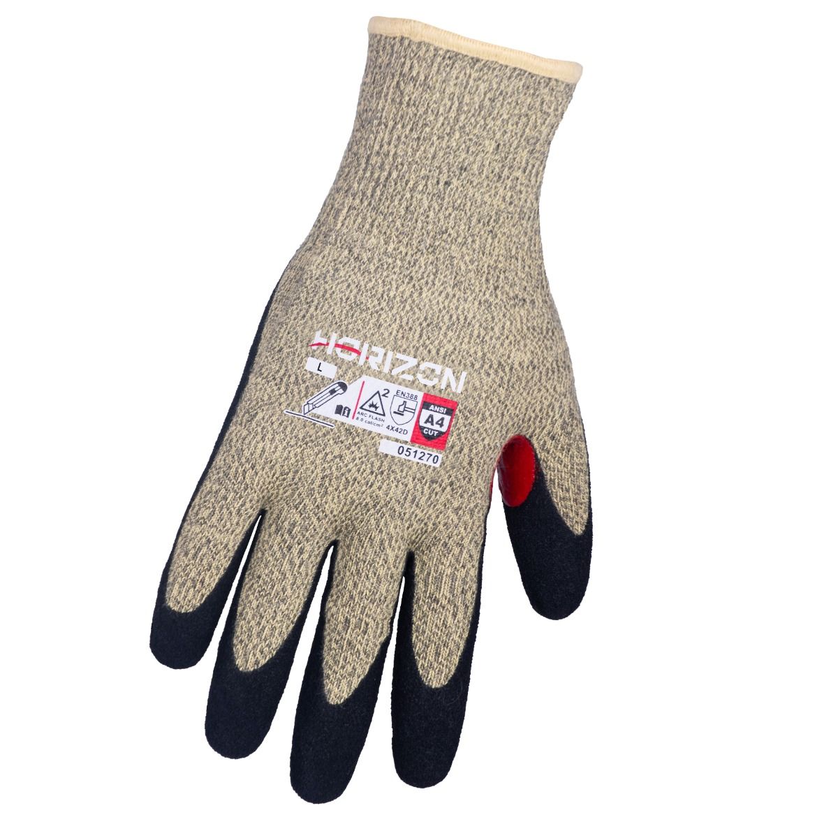 Gants résistants aux coupures ANSI A4 et au arcs électriques, gris/jaune