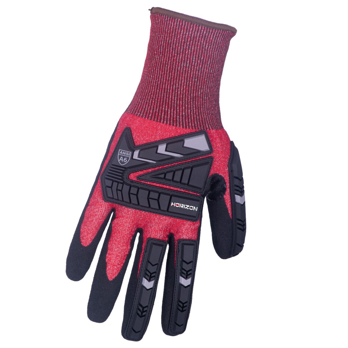 Gants résistants aux coupures ANSI A6, rouge