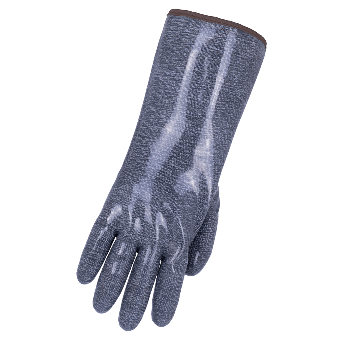 Gants imperméables enduits de silicone résistants à la chaleur, gris