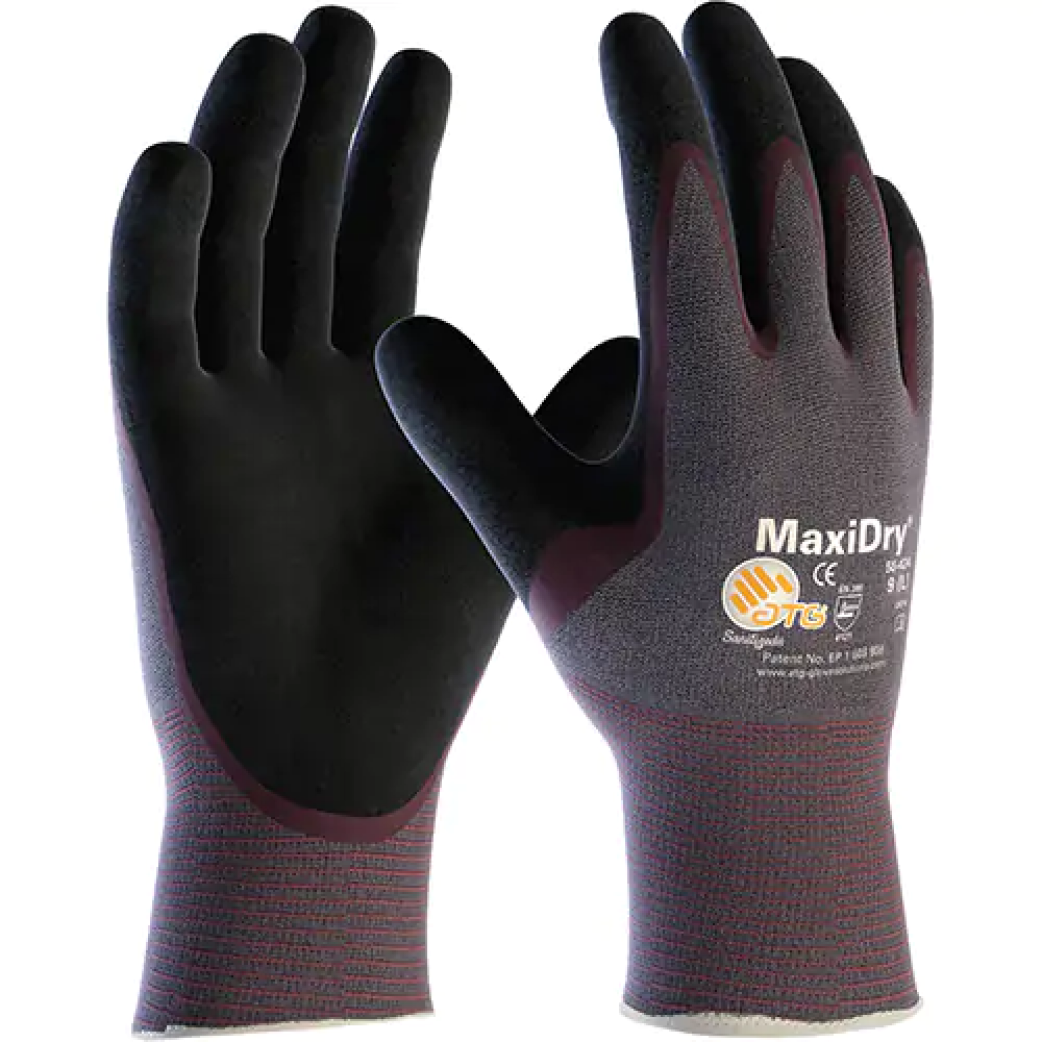 Gants sans couture Ultra légers ATG MaxiDry, revêtement nitrile, calibre 15, enveloppe en nylon/élasthanne