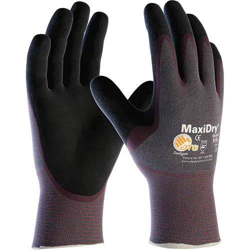 Gants sans couture ultra légers ATG MaxiDry, Rêvetement Nitrile, Calibre 15, Enveloppe en Nylon/Élasthanne