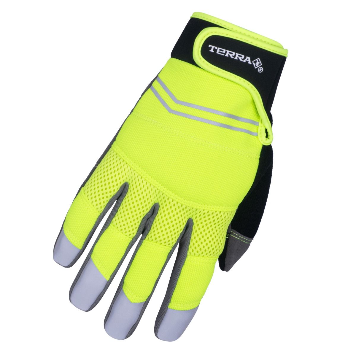 Gants de performance endurance HV, jaune haute visibilité/gris