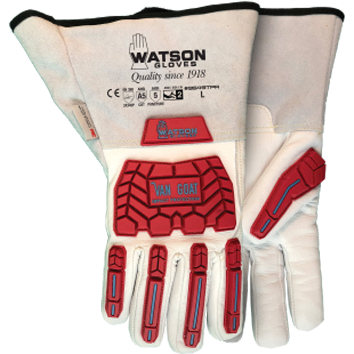 Gants en cuir de chèvre Van 9549TPR, Paume en Chèvre, Poignet Manchette
