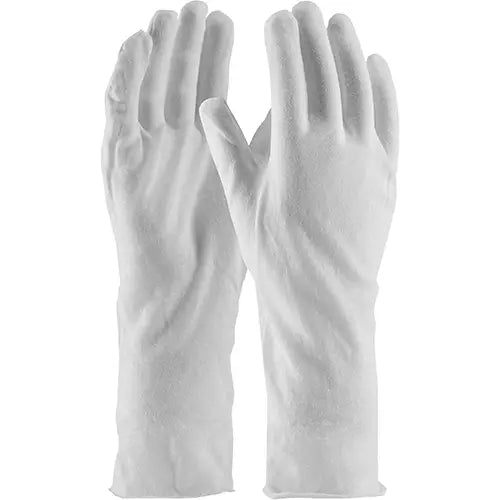 Paquet de 12 Gants d'inspection de qualité supérieure CleanTeam , coton, poignet Non ourlé, taille unique