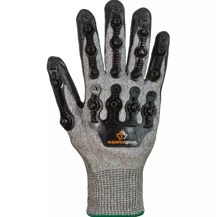 Gants antichocs TenActiv stxfnvb, grand, paume en synthétique, poignet poignet en tricot
