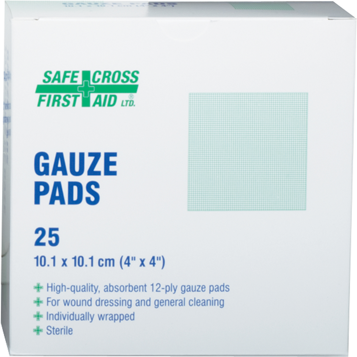 Boite de 25 Gazes, tampons, 4" lo x 4" la, stérile, dispositif médical classe 1