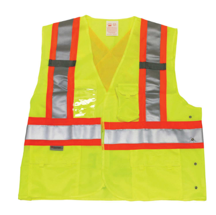 SURVEYORS VEST LM POCKETS, Gilet d'arpenteur HI-VIS