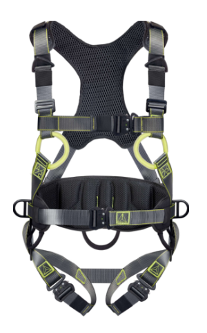HAA35M, Harnais haut de gamme, équipé de 2 points d'ancrage (sternal et dorsal), doté de mousses de confort et de boucles automatiques
