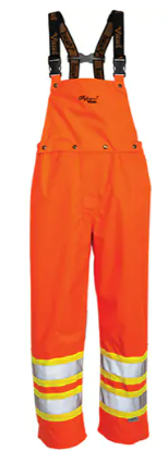 Salopette imperméable Journeyman, Polyester, Orange haute visibilité