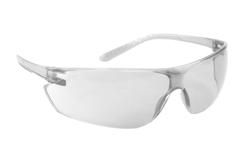 Lunettes de sécurité sans bord avec temple clair, lentille claire et revêtement anti-rayures / anti-brouillard