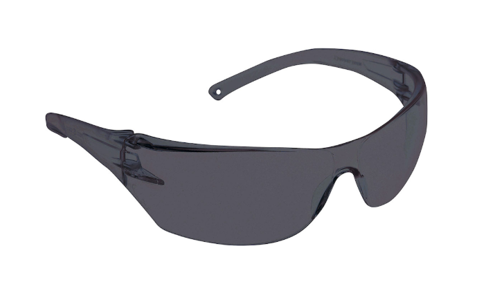 Lunettes de sécurité sans bord avec temple de fumée, lentille de fumée et revêtement 3A