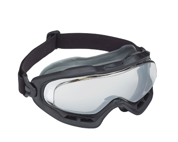 Lunette à évent indirect avec cadre noir, objectif d'E / S et revêtement 4A - Sangle FR