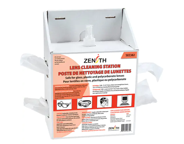 Poste de nettoyage jetables pour lentilles, carton, 8" lo x 4" p x 8" h