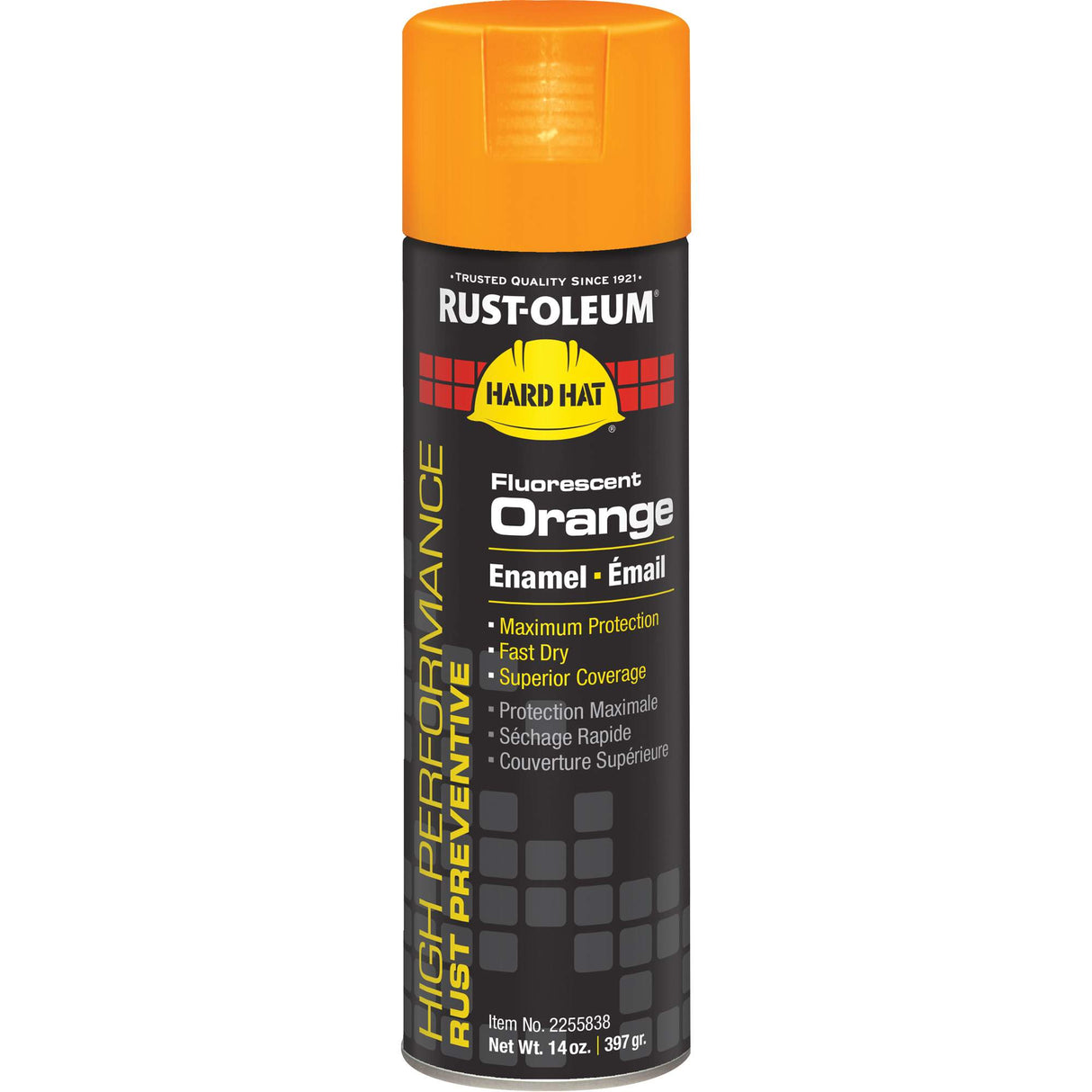Peinture High Performance V2100, Orange fluorescent, Brillant, 14 oz, Canette aérosol