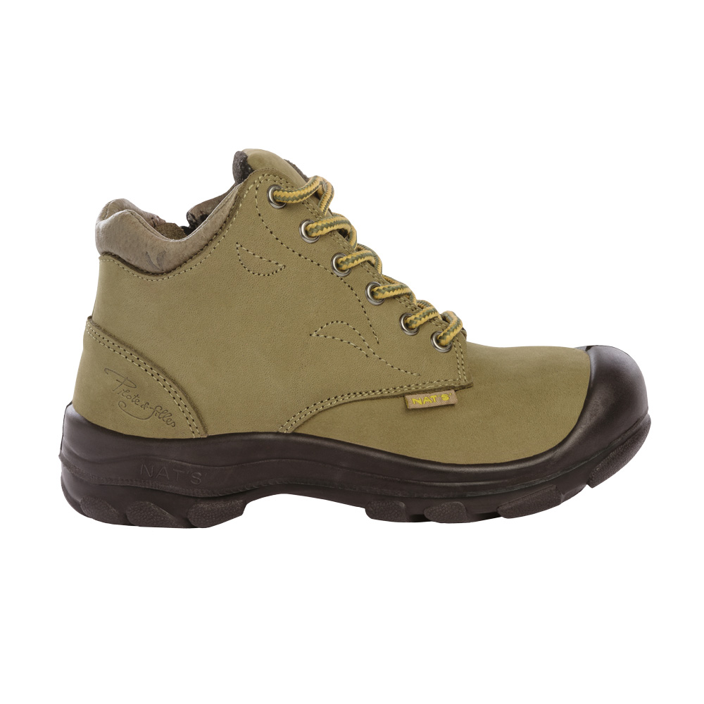 S556 Kaki, bottes de travail 6" en cuir nubuck, cap en acier pour femme
