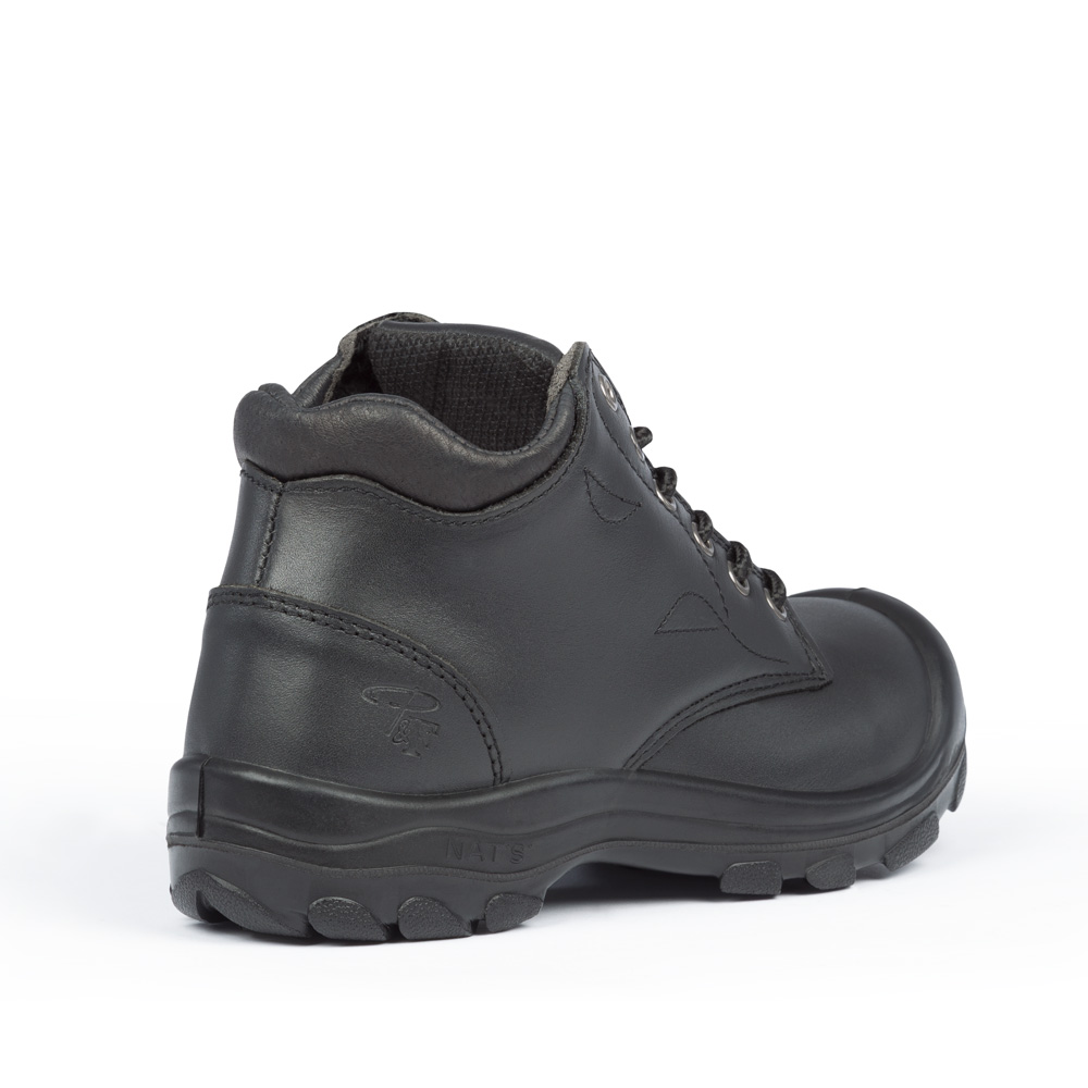 S559 Noir, bottes de travail 6" en cuir, cap en acier pour femme