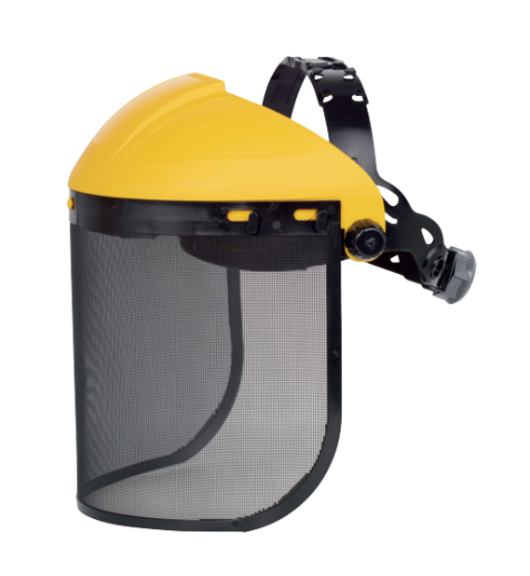 Porte-visière, équipé d'un serre-tête réglable par système Rotor et d'une visière grillagée