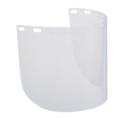 Visière polycarbonate plate, transparente et adaptable