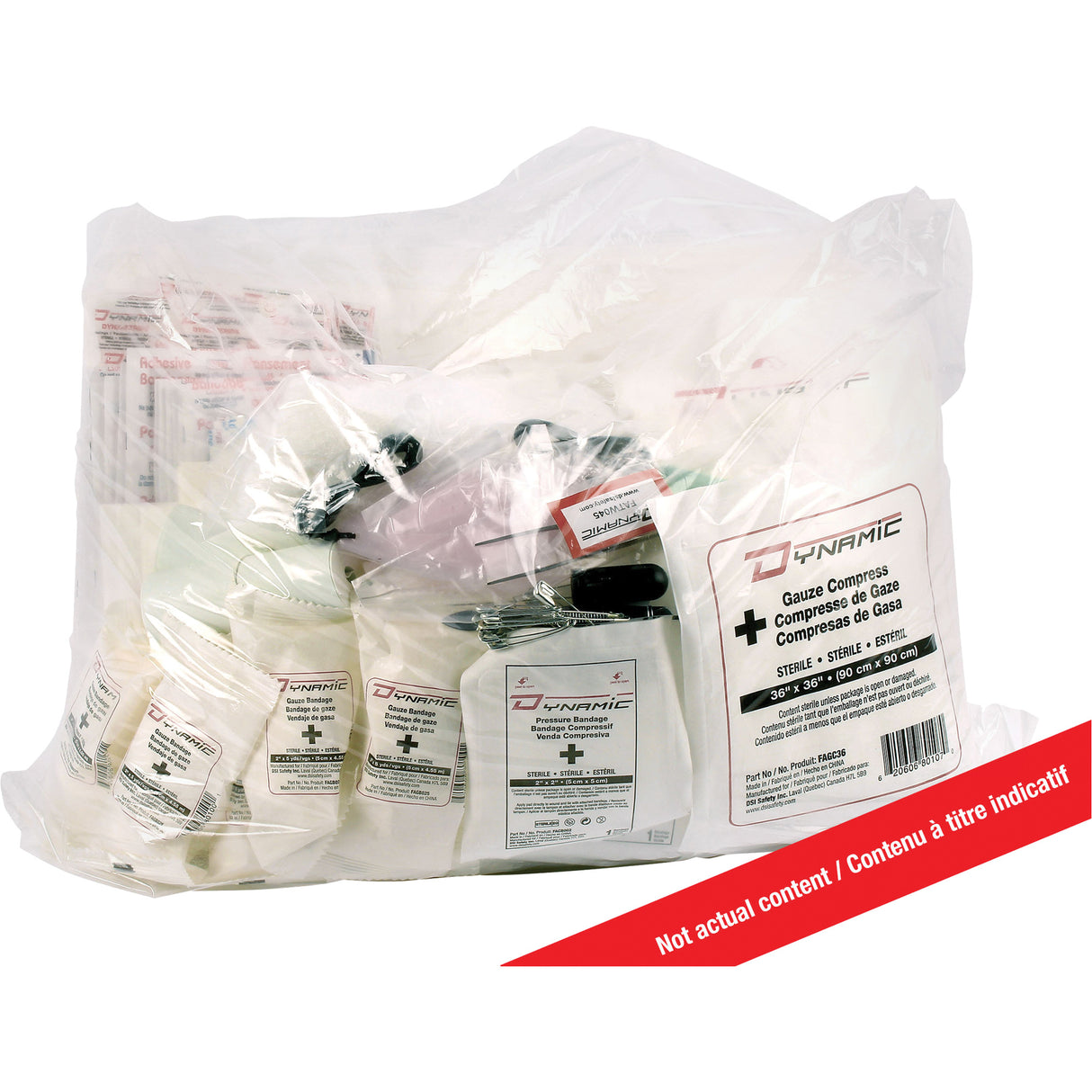 Ensemble de recharge pour trousse de premiers soins , répond à la norme CSA z1220-17 type 3 environnements à haut risque, petit (2-25 travailleurs), classe 1