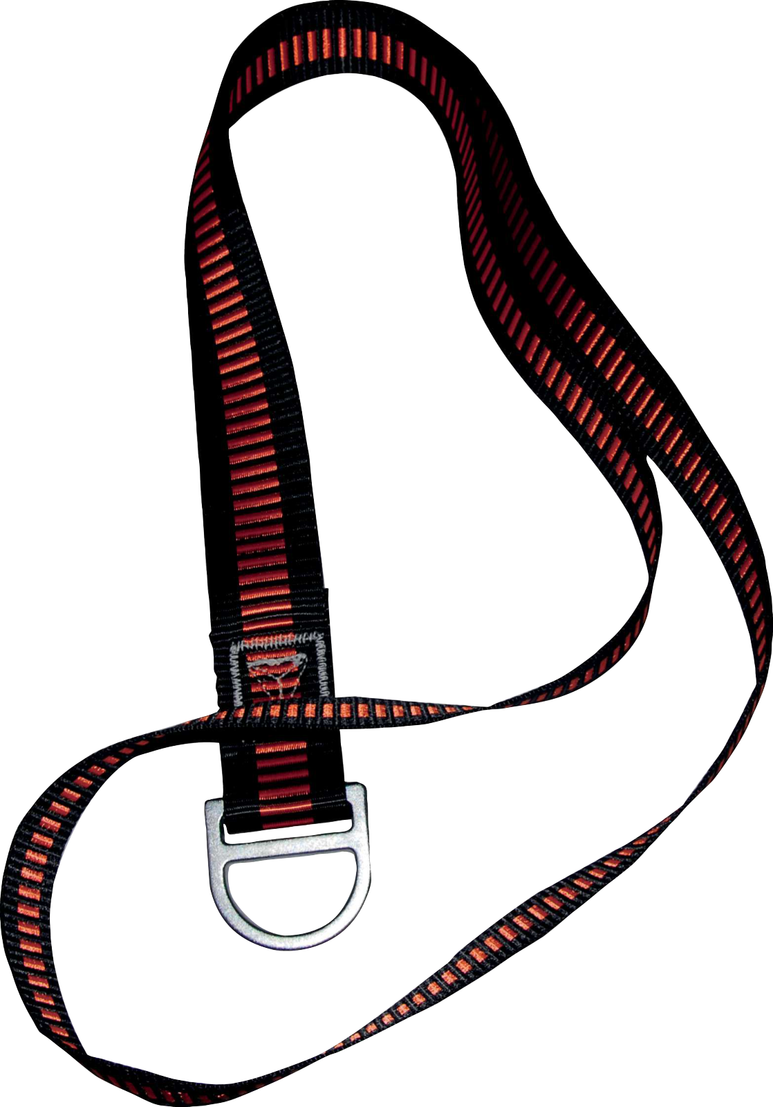 LV102100, Sangle d'amarrage qui peut également servir de sangle d'évacuation, à connecter au dé dorsal du harnais - 1 m