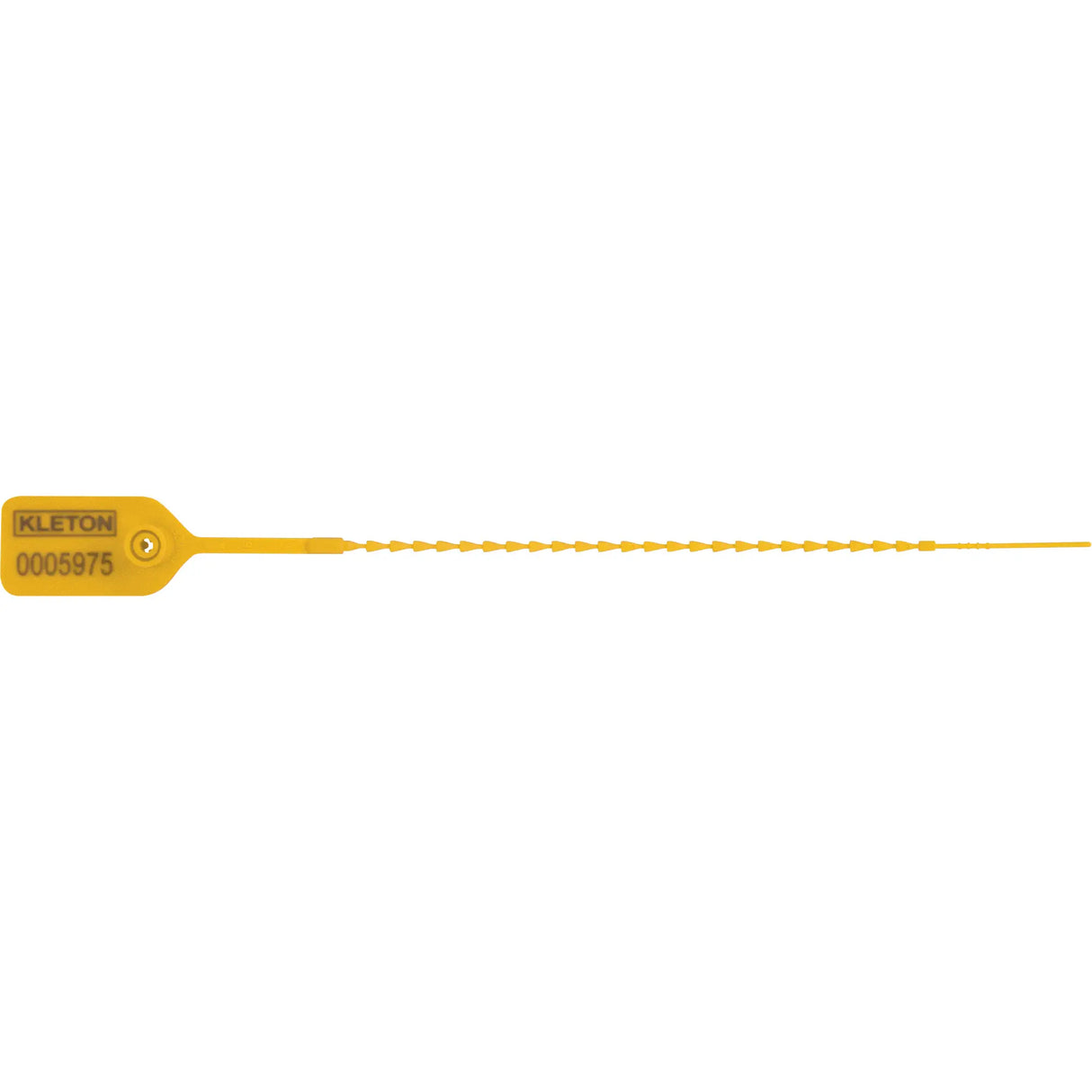 Caisse de 100 scellés de sécurité standard, 9", plastique, pousser et tirer, jaune