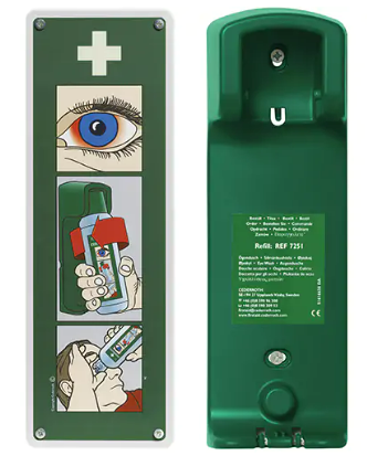 Support mural pour solution ophtalmique Cederroth