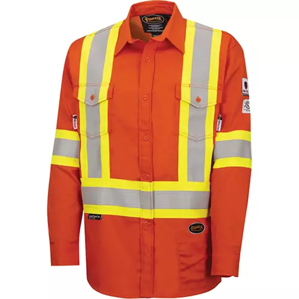 7742 Chemise de sécurité ignifugée FR-Tech, orange haute visibilité