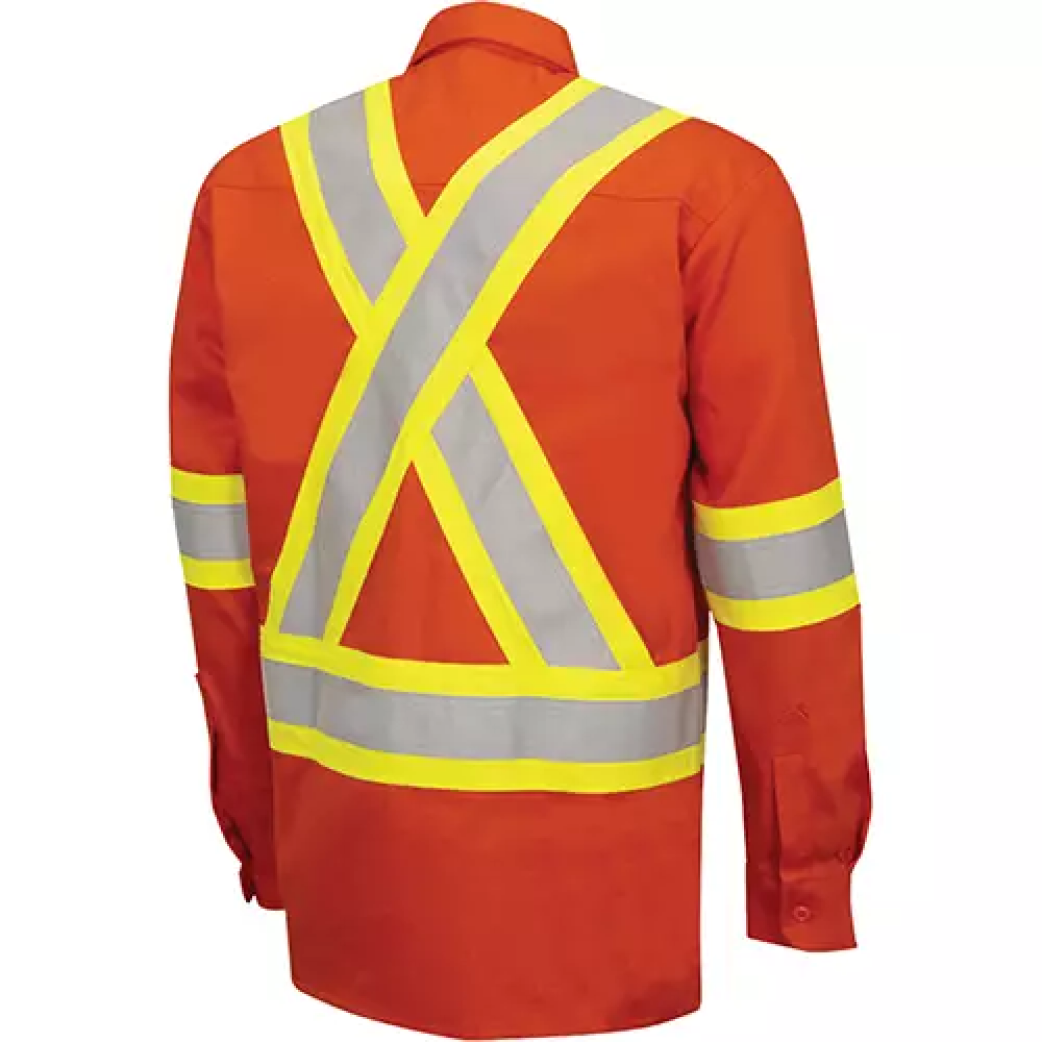 7742 Chemise de sécurité ignifugée FR-Tech, orange haute visibilité