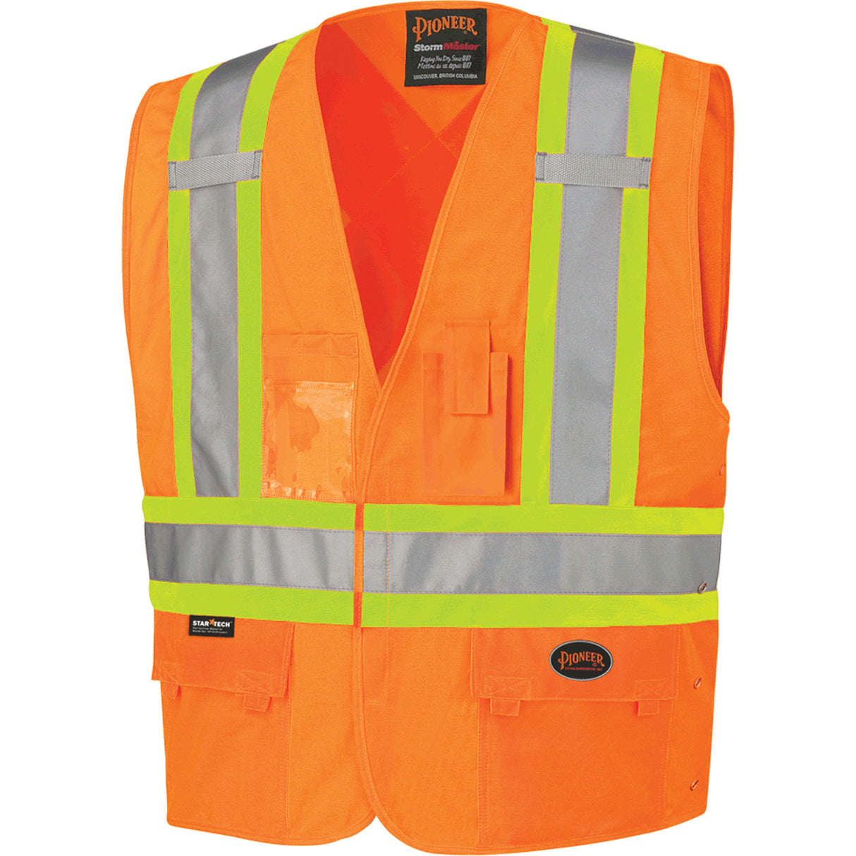 Veste de sécurité, Orange haute visibilité, Polyester