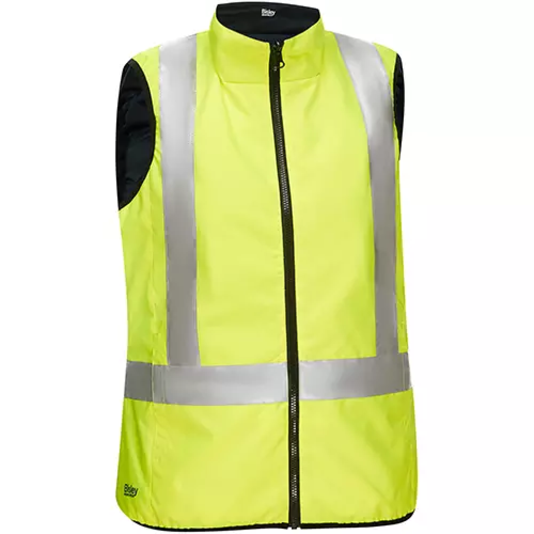Veste bouffante, enveloppante et réversible avec X au dos Bisley pour femmes, jaune lime haute visibilité, polyester