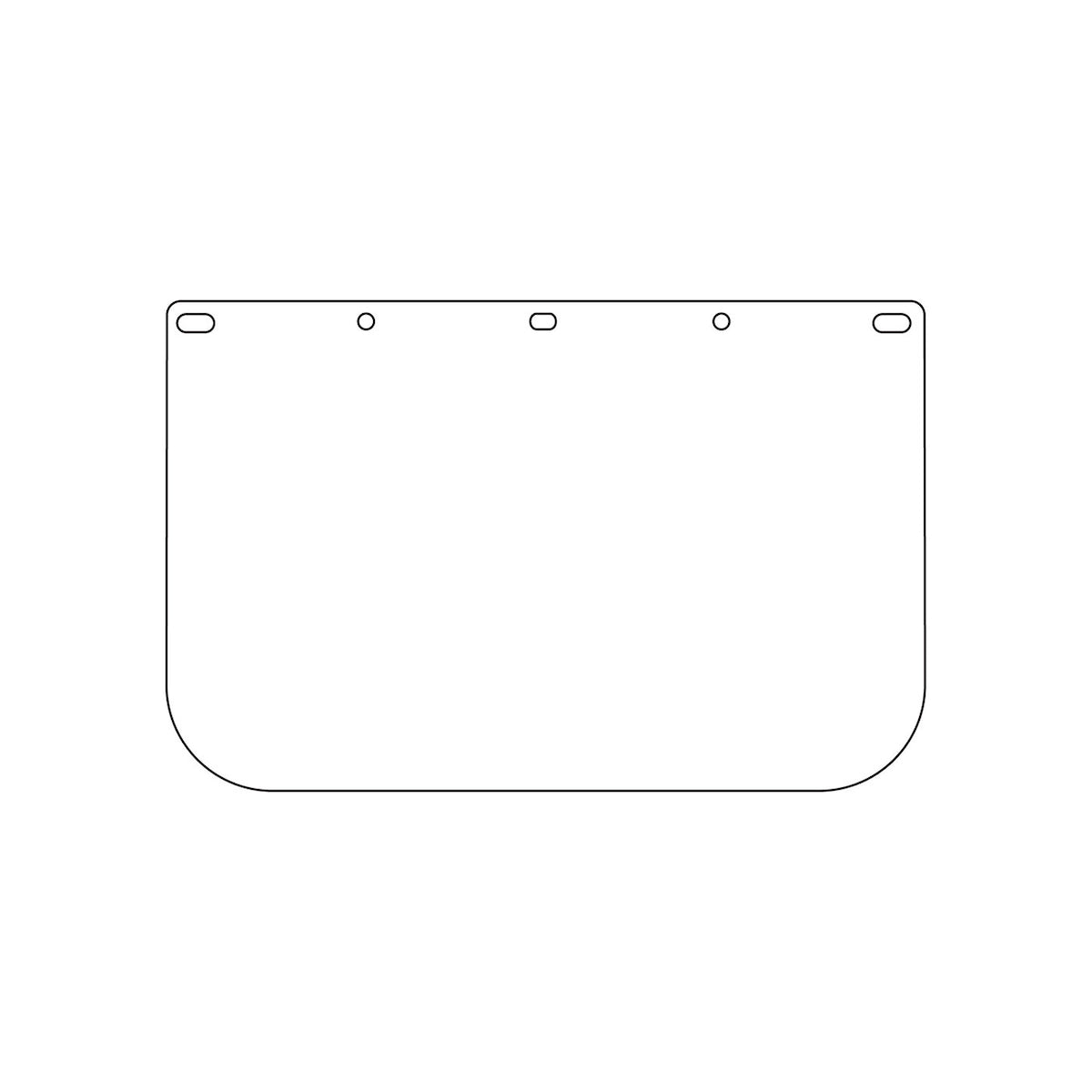 Visière de sécurité en polycarbonate à ajustement universel - 0.04" Épaisseur
