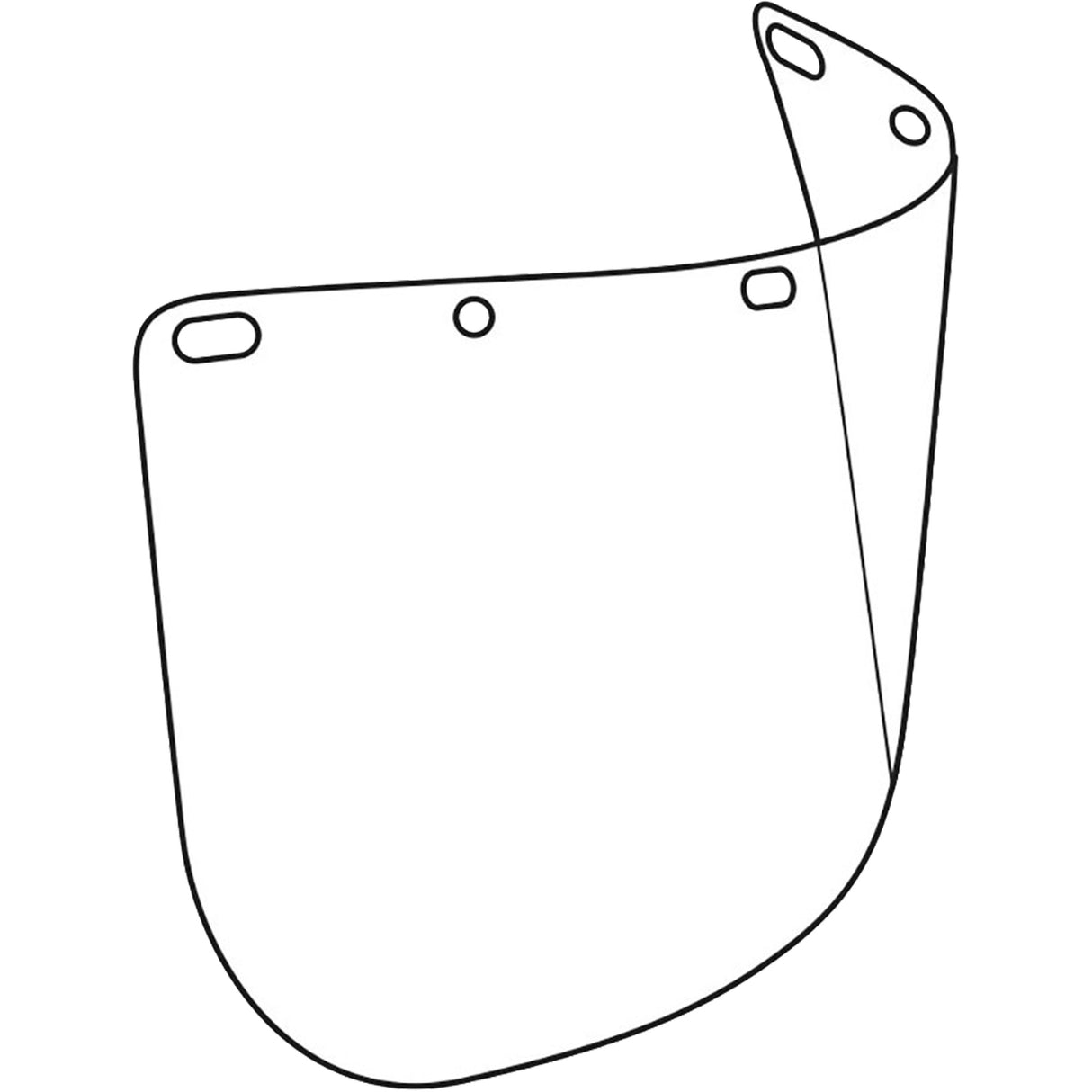 Visière découpée à l'emporte-pièce Dynamic, polycarbonate, teinte transparent