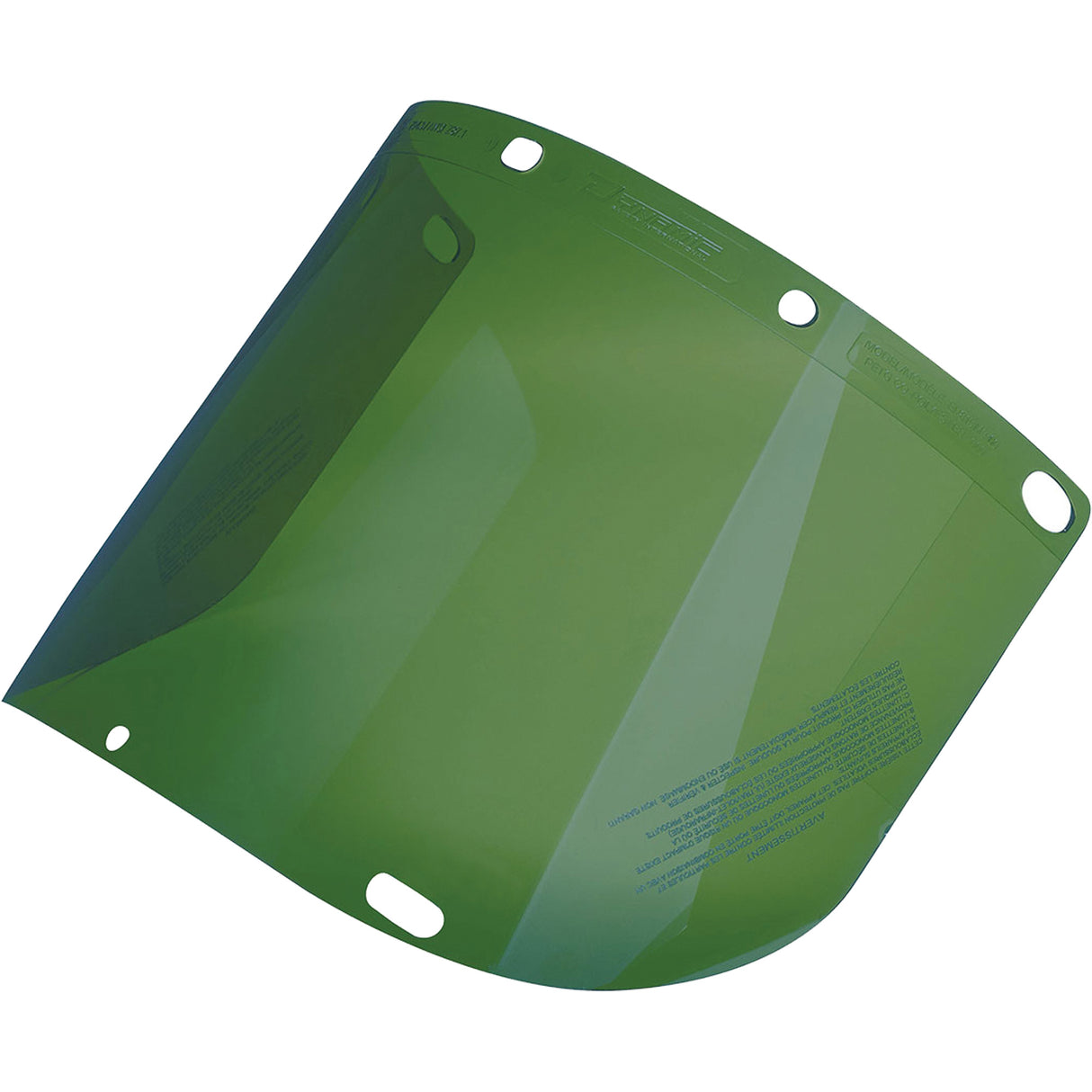 Écran facial formé Dynamic, polycarbonate, teinte vert