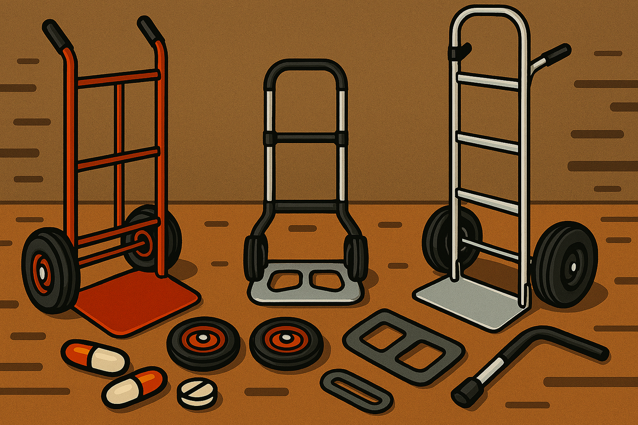 Diables de transport et pièces