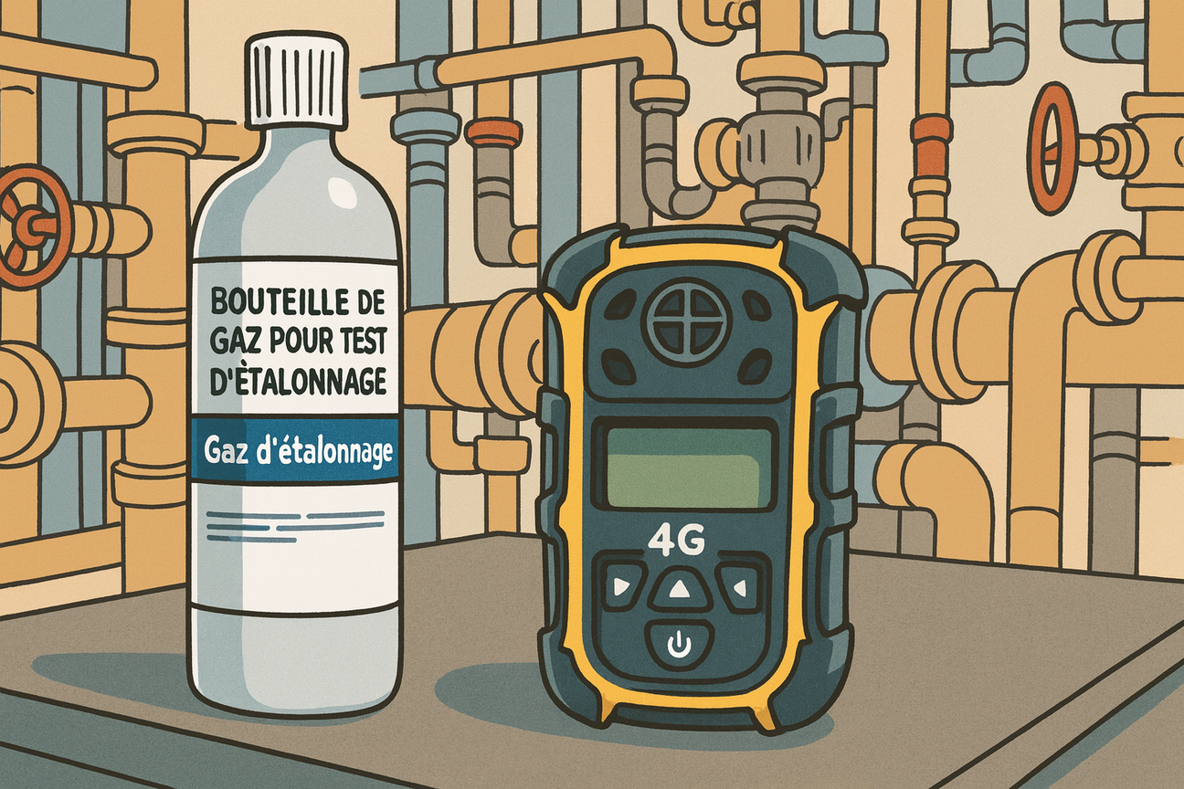 Bouteille de gaz pour test d'étalonnage