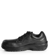 Solid, noir, souliers de travail véganes en microfibre, sans métal