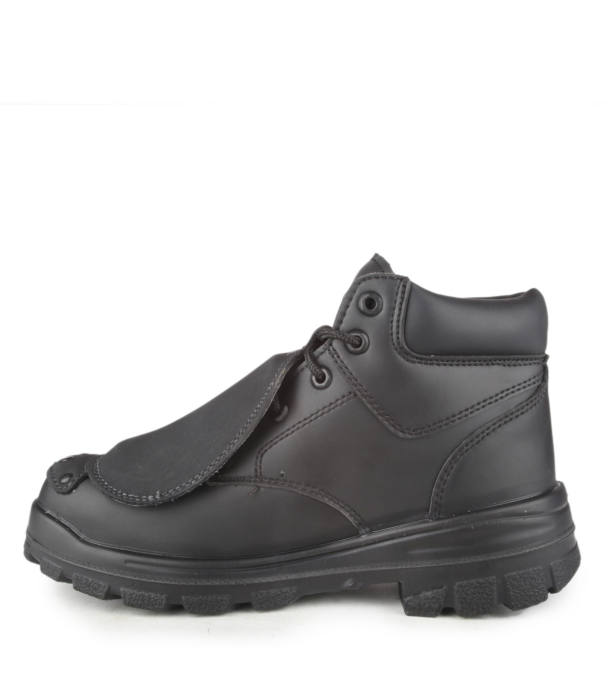 Press, noir, bottes  de travail 6'' en cuir, protection métatarsienne