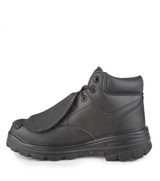 Press, noir, bottes  de travail 6'' en cuir, protection métatarsienne