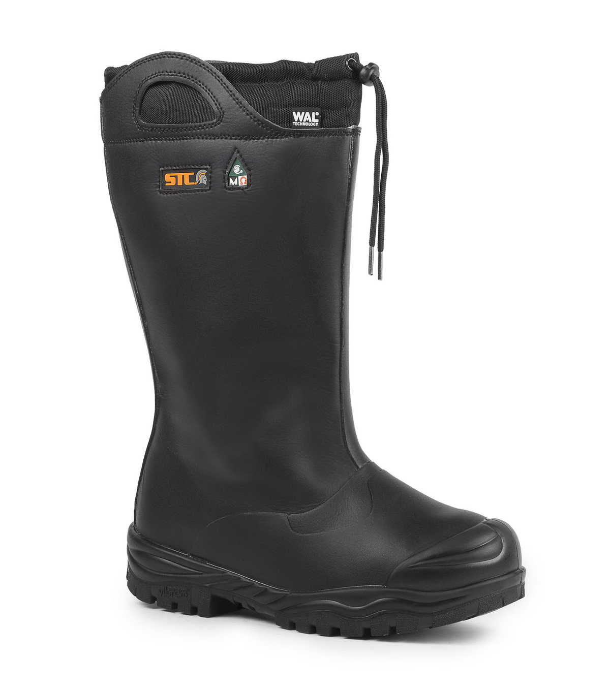 Titanium Noir, bottes  de travail 14" en microfibre, Vibram fire & ice