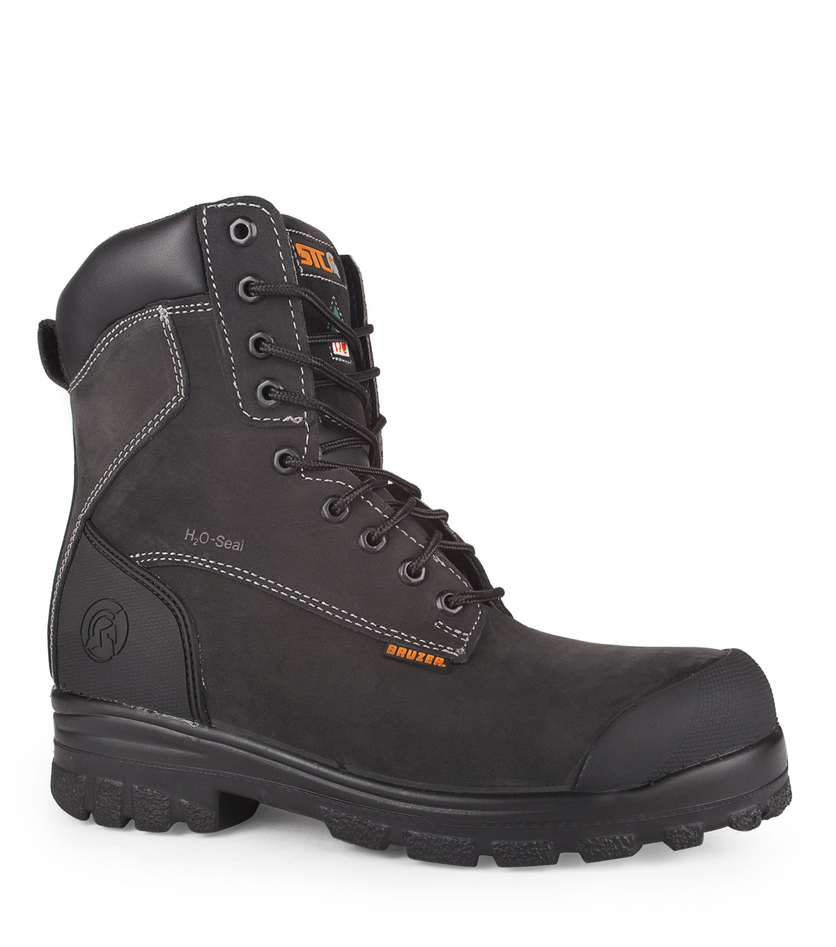 Master Noir, bottes  de travail 8'' en cuir nubuck