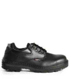 Small, noir, souliers de travail en cuir