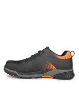Trainer, noir et orange, souliers de travail athlétiques sans métal