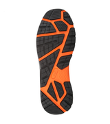 Trainer, noir et orange, souliers de travail athlétiques sans métal