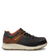 Trainer, noir et marron, souliers de travail athlétiques sans métal