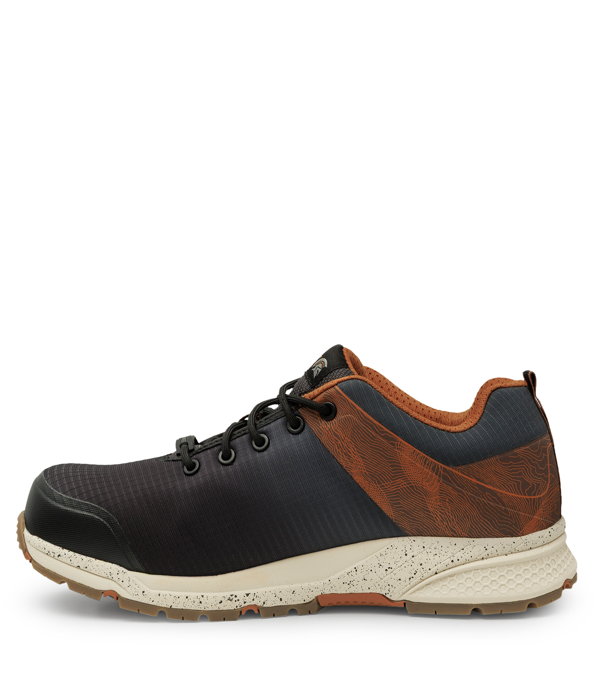 Trainer, noir et marron, souliers de travail athlétiques sans métal