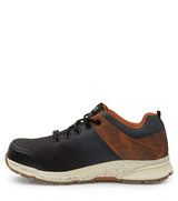 Trainer, noir et marron, souliers de travail athlétiques sans métal