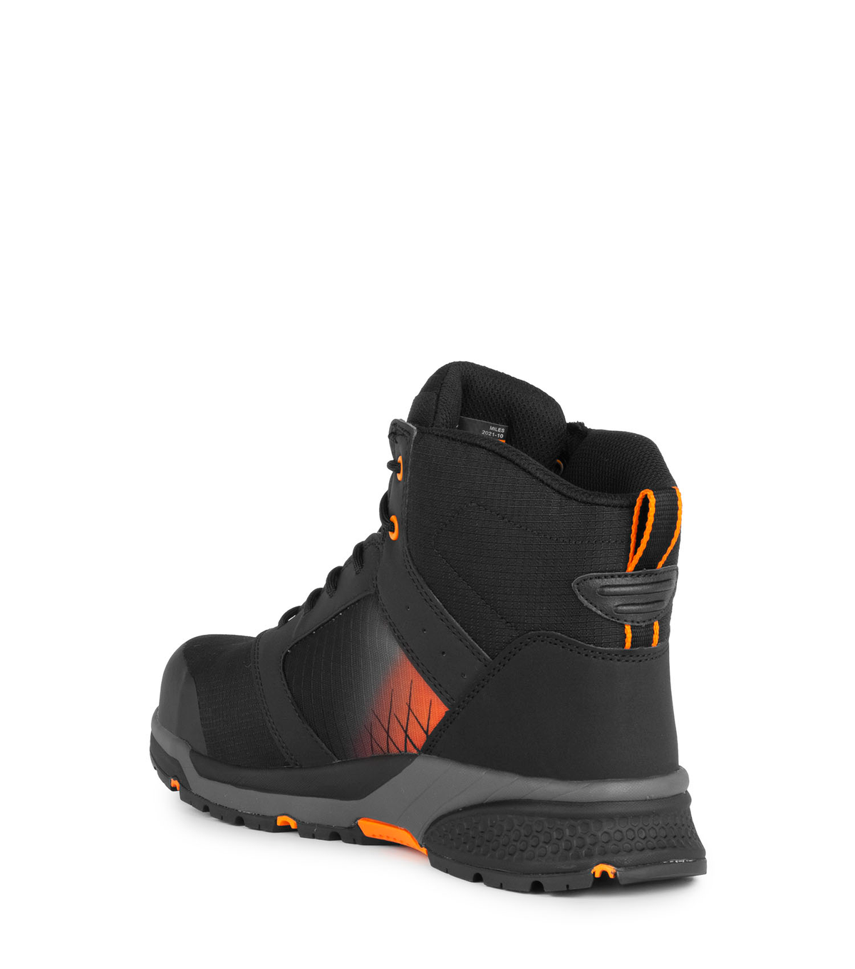 Trainer6, noir et orange, souliers de travail athlétiques 6'' légers