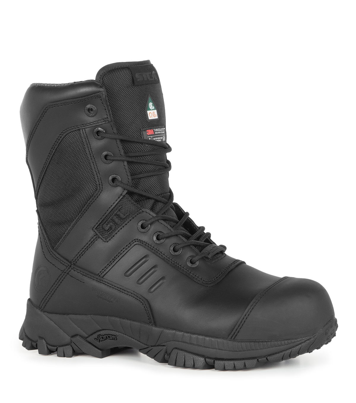 Tactik BT Noir, bottes  tactiques 8'' imperméables CSA avec embout