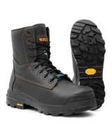 Metpro Flex, noir, bottes  de travail 8'' en cuir, protection métatar