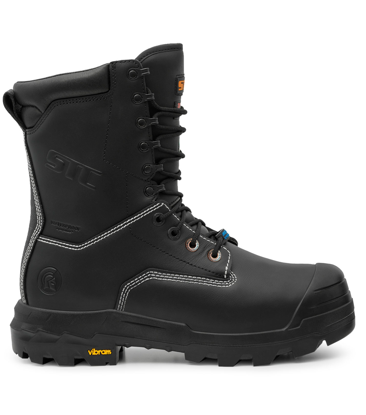 Hardrock flex, noir, bottes de travail 10'' cuir, protection métatars